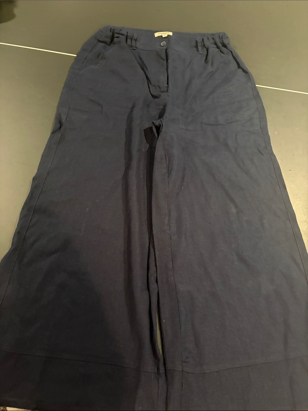 Navy linen pants- max studio london